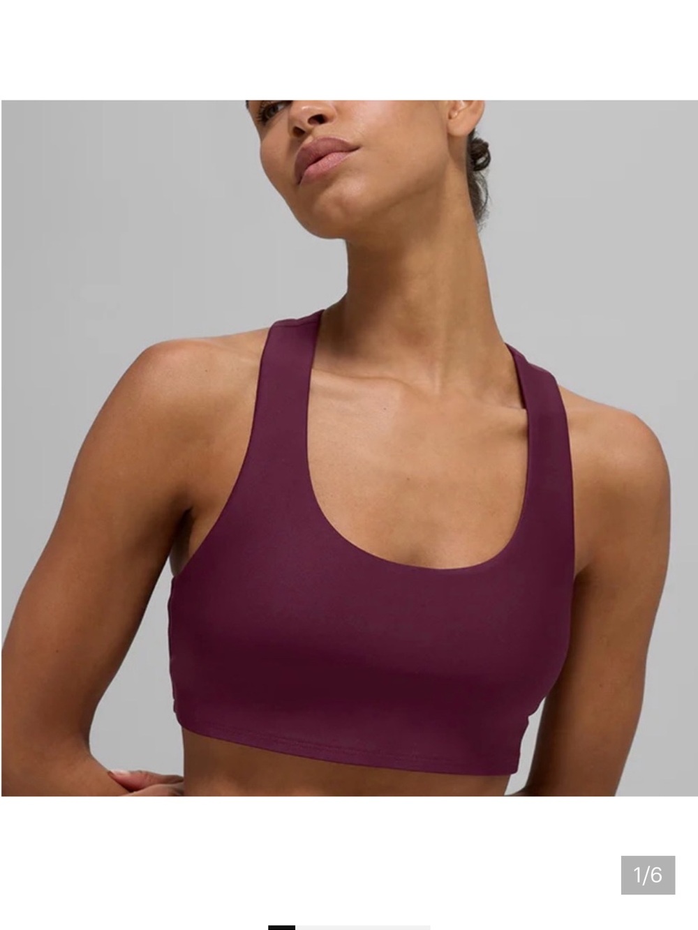 ALO Yoga Airlift Advantage Racerback Bra-Burgundy size medium